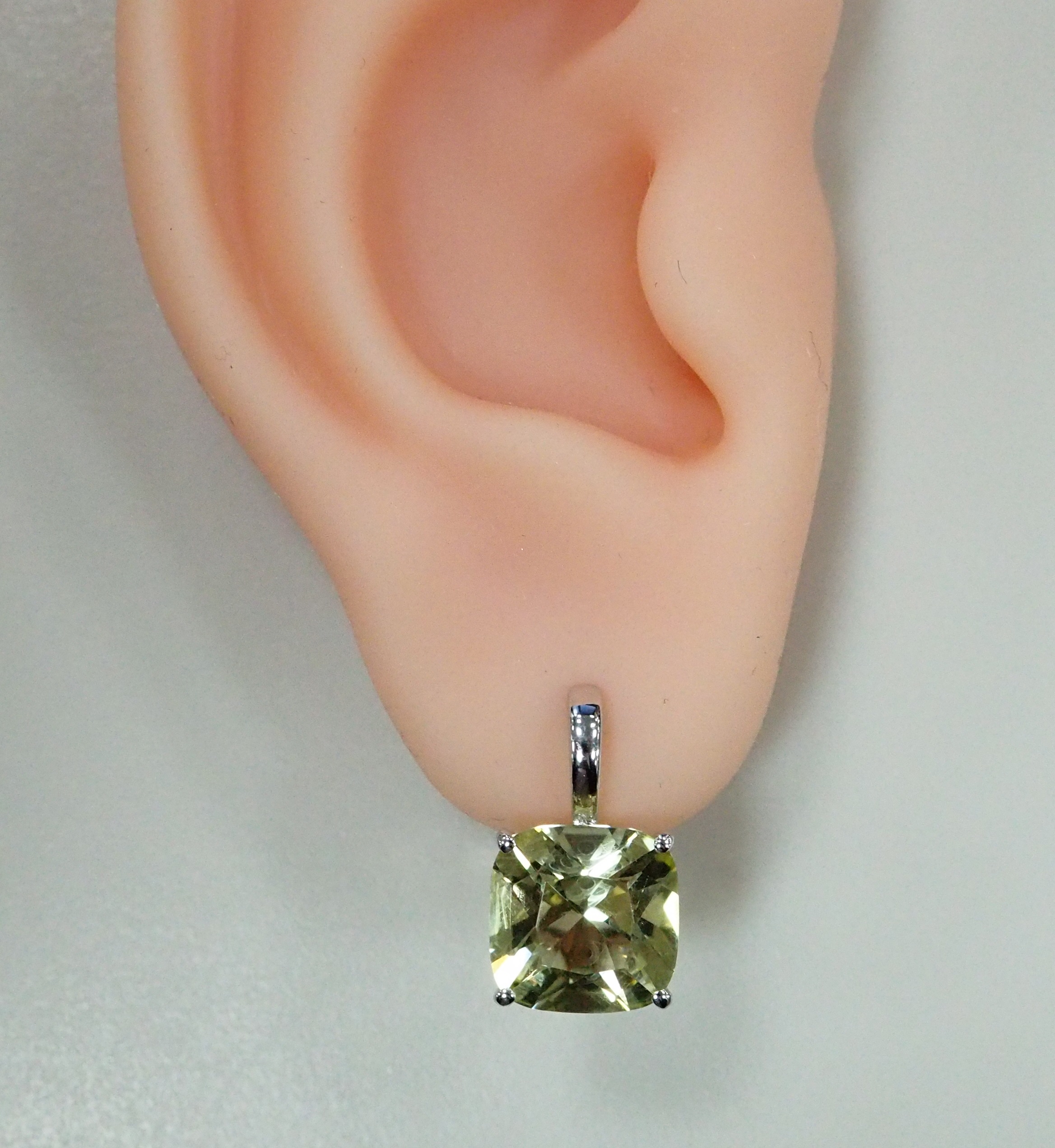 Серебряные серьги с цитринами